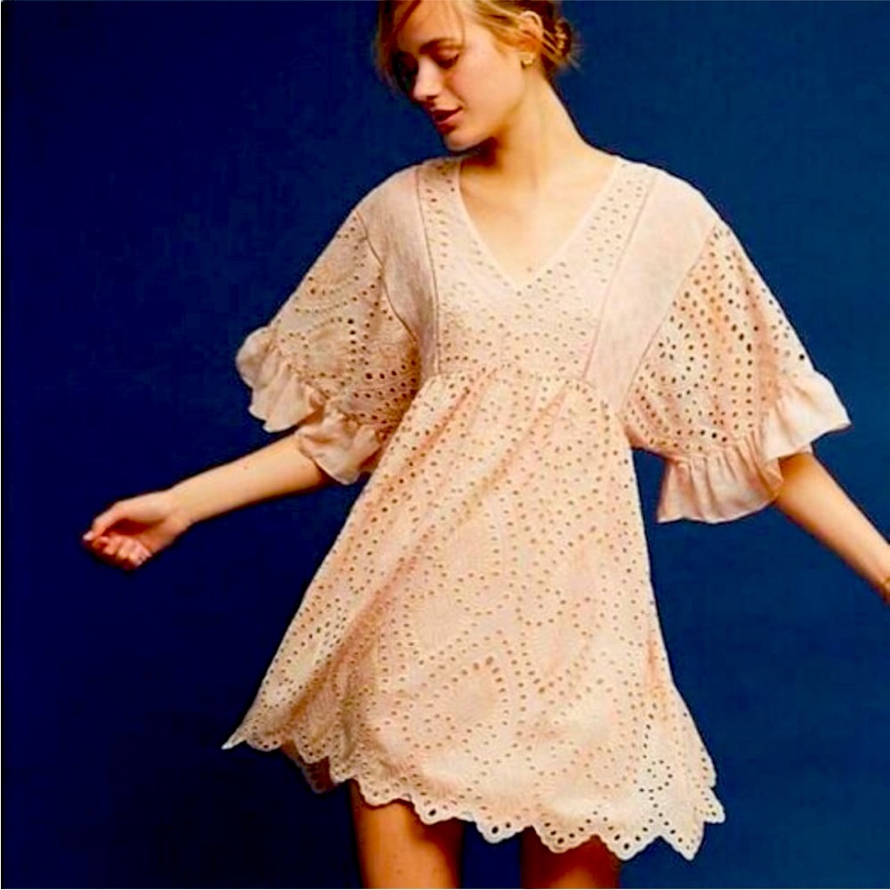 Anthropologie Akemi and Kin Brooke pink lace dress size 0